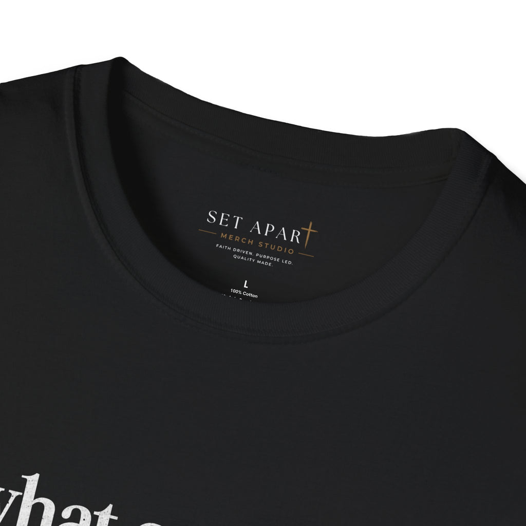 Christian T-Shirt "What Can Wash Away My Sins? — Nothing But the Blood of Jesus"