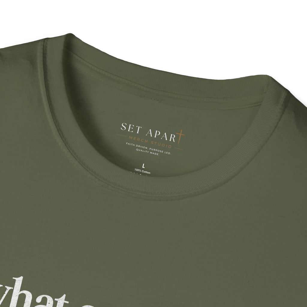 Christian T-Shirt "What Can Wash Away My Sins? — Nothing But the Blood of Jesus"